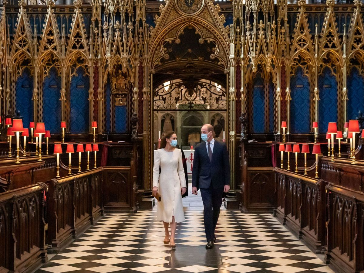 Foto: Los duques de Cambridge, este martes en la abadía de Westminster. (Reuters)