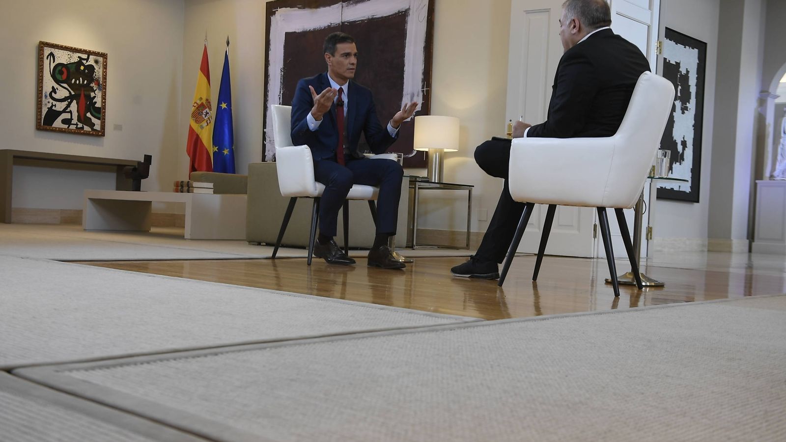 Foto: Pedro Sánchez, durante su entrevista con Antonio García Ferreras en 'Al rojo vivo', este 18 de julio. (Borja Puig de la Bellacasa | Moncloa)