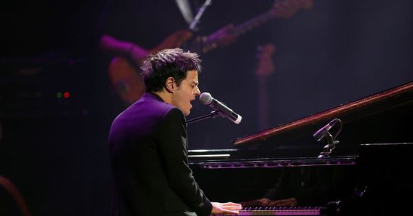 Foto: Jamie Cullum, durante su concierto en el Teatro Real. (EFE)