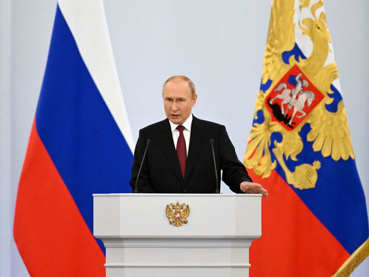 Foto: Vladímir Putin durante su discurso en el Kremlin. (Reuters/Sputnik Grigory Sysoyev Kremlin)