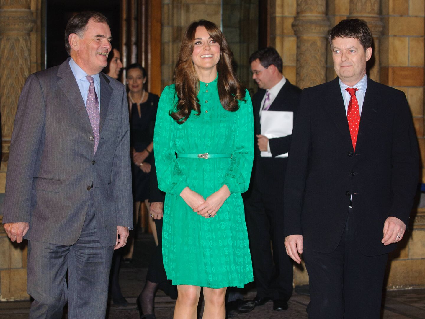 Michael Dixon (derecha), junto a Kate Middleton en una imagen de archivo. (Getty)