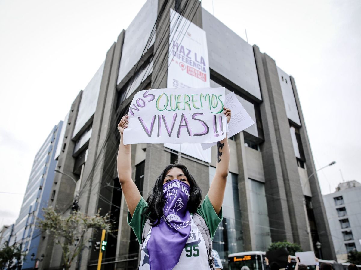 Foto: Manifestación contra la violencia de género. (EFE/Stringer)