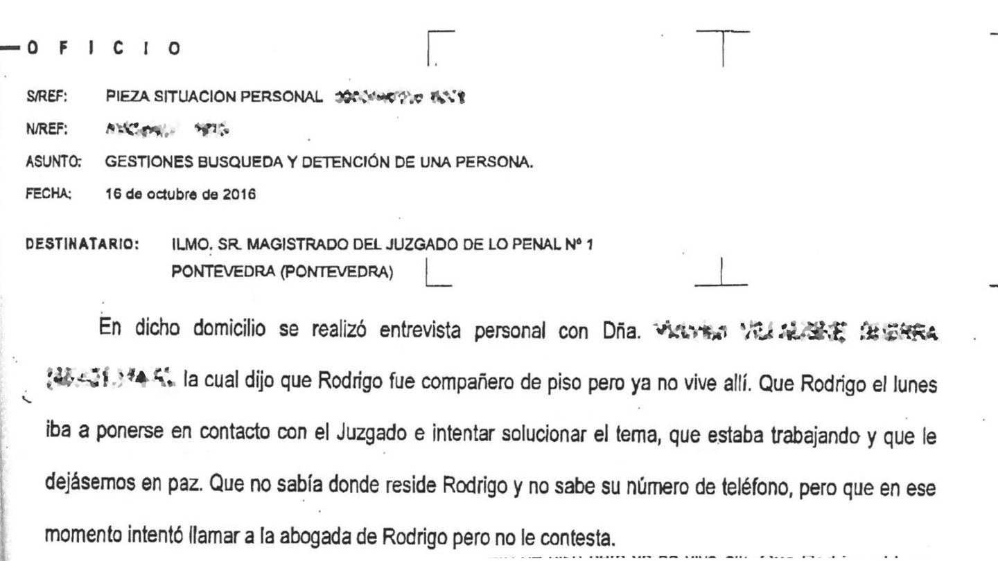 Rodrigo Nogueira Iglesias ya no está en su último domicilio conocido, en Aranda de Duero.
