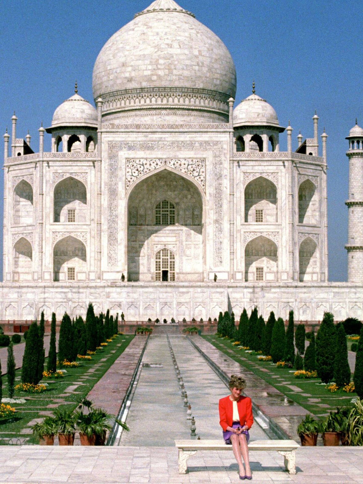 Diana, en el Taj Mahal.