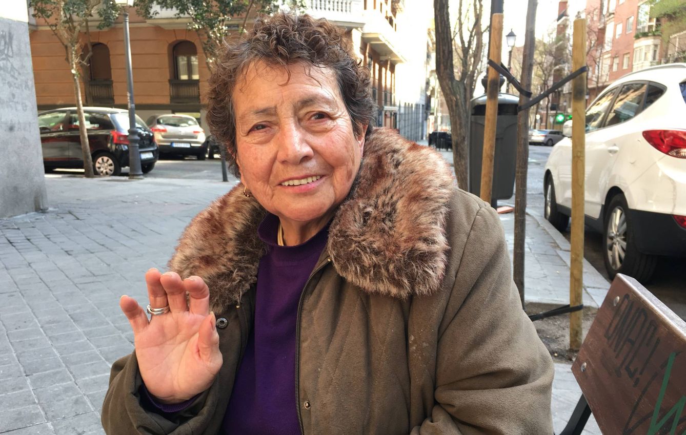 Gilda Parra, ecuatoriana de 76 años, usa un comedor social para alimentarse.(M.G.R.)
