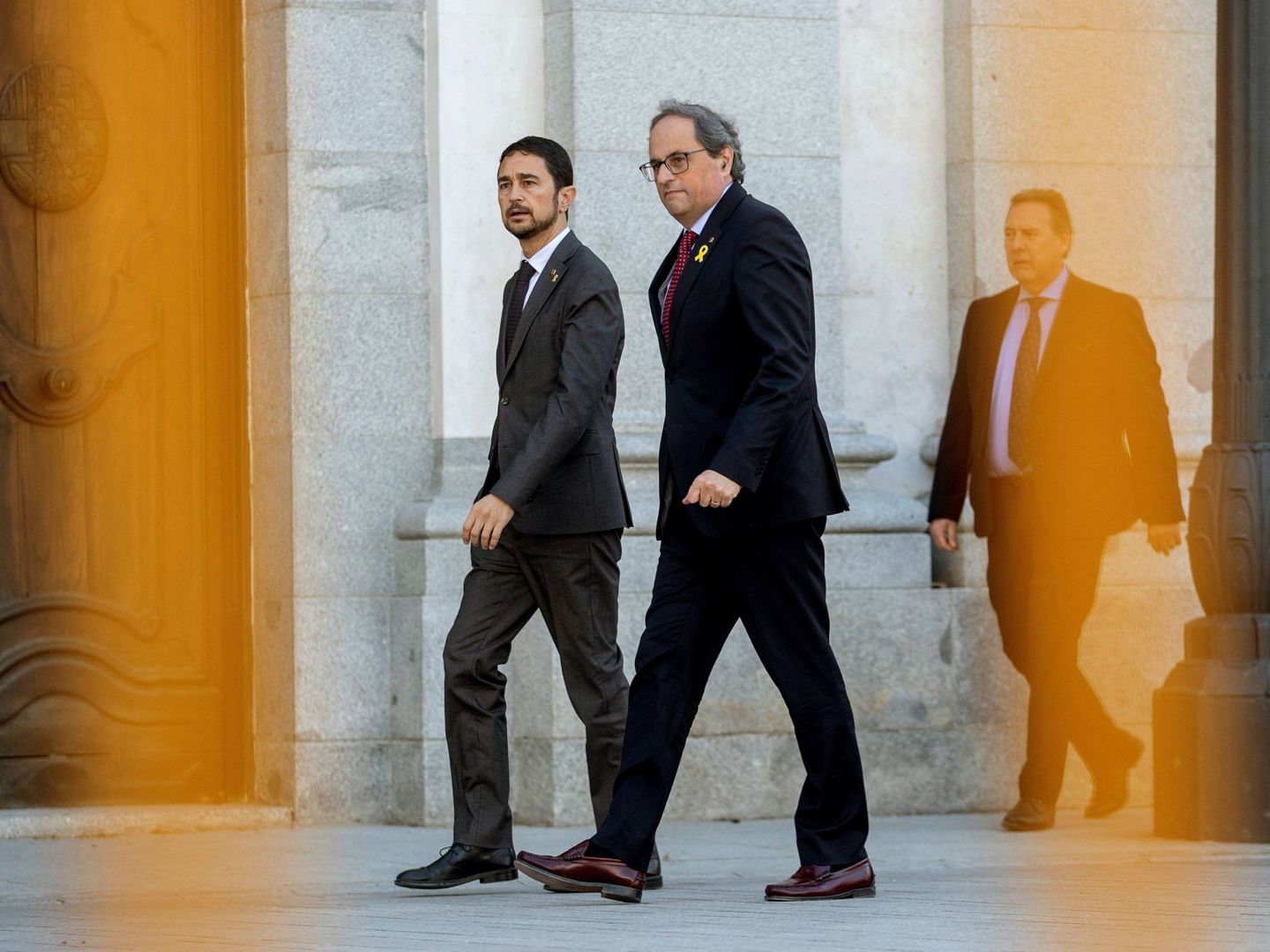 Quim Torra, a la entrada del Tribunal Supremo durante la primera sesión del juicio al 'procés'. (EFE)