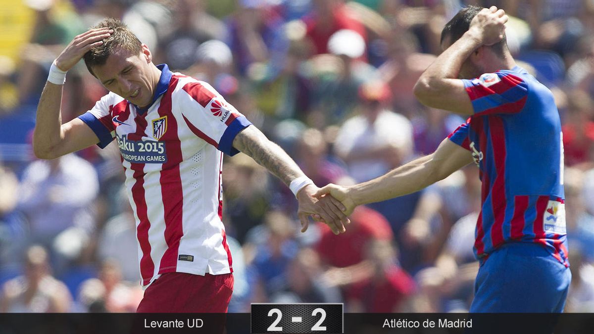 El Levante vuelve a frenar al Atlético, que se jugará ante el Barcelona la tercera plaza