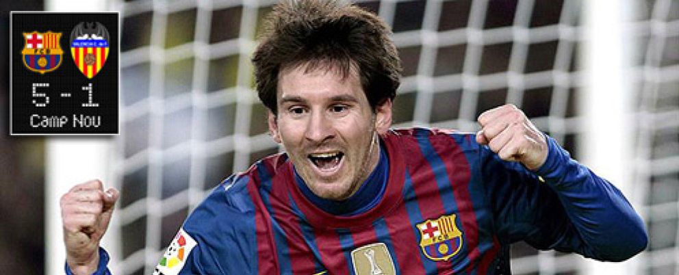 Foto: Un gran Leo Messi es suficiente para ajusticiar a un Valencia demasiado contemplativo
