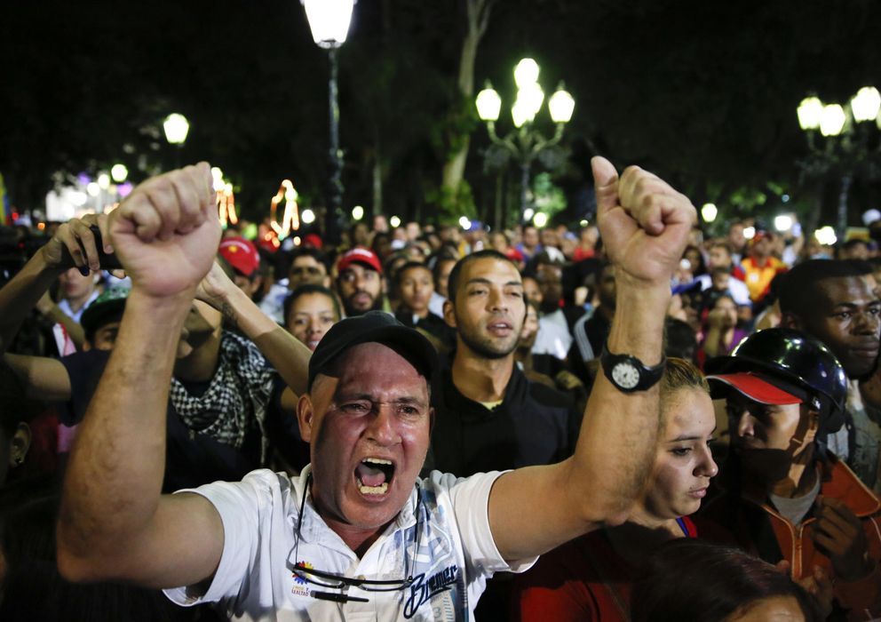 Foto: Seguidores de Maduro celebran los resultados en Caracas (Reuters).