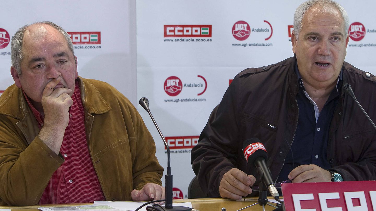 Francisco Carbonero, dirigente de CCOO en Andalucía (derecha)
