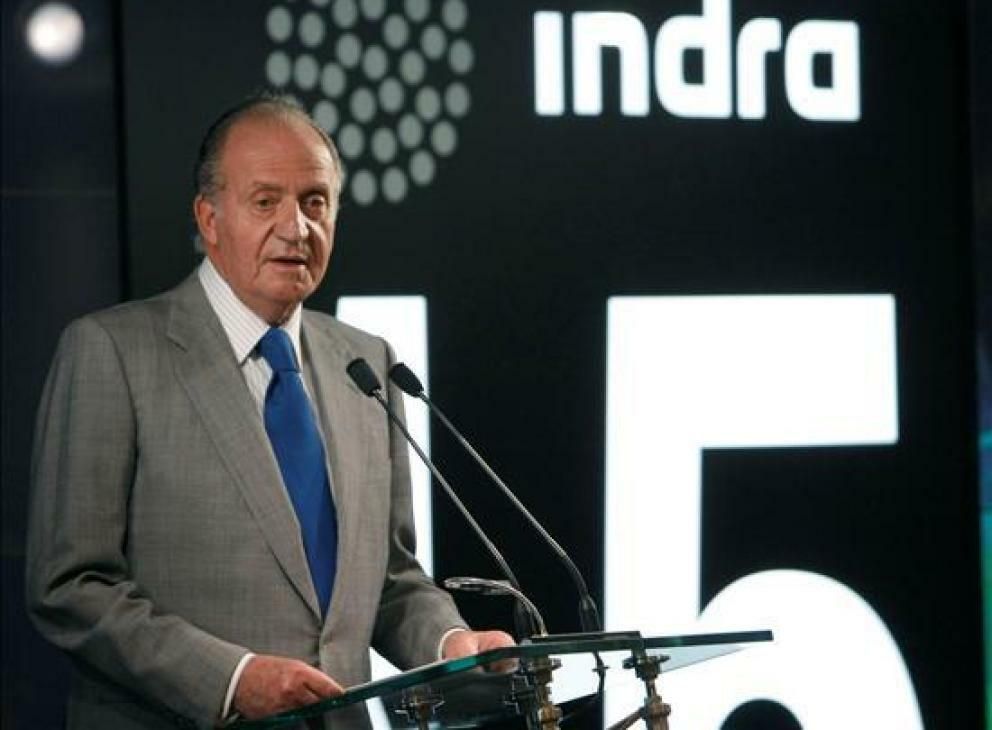 El Rey Juan Carlos en el aniversario de Indra (EFE)