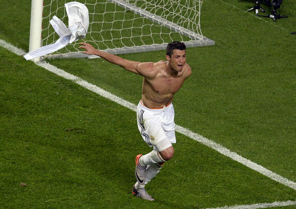 Foto: Cristiano celebra su gol al Atlético de Madrid.