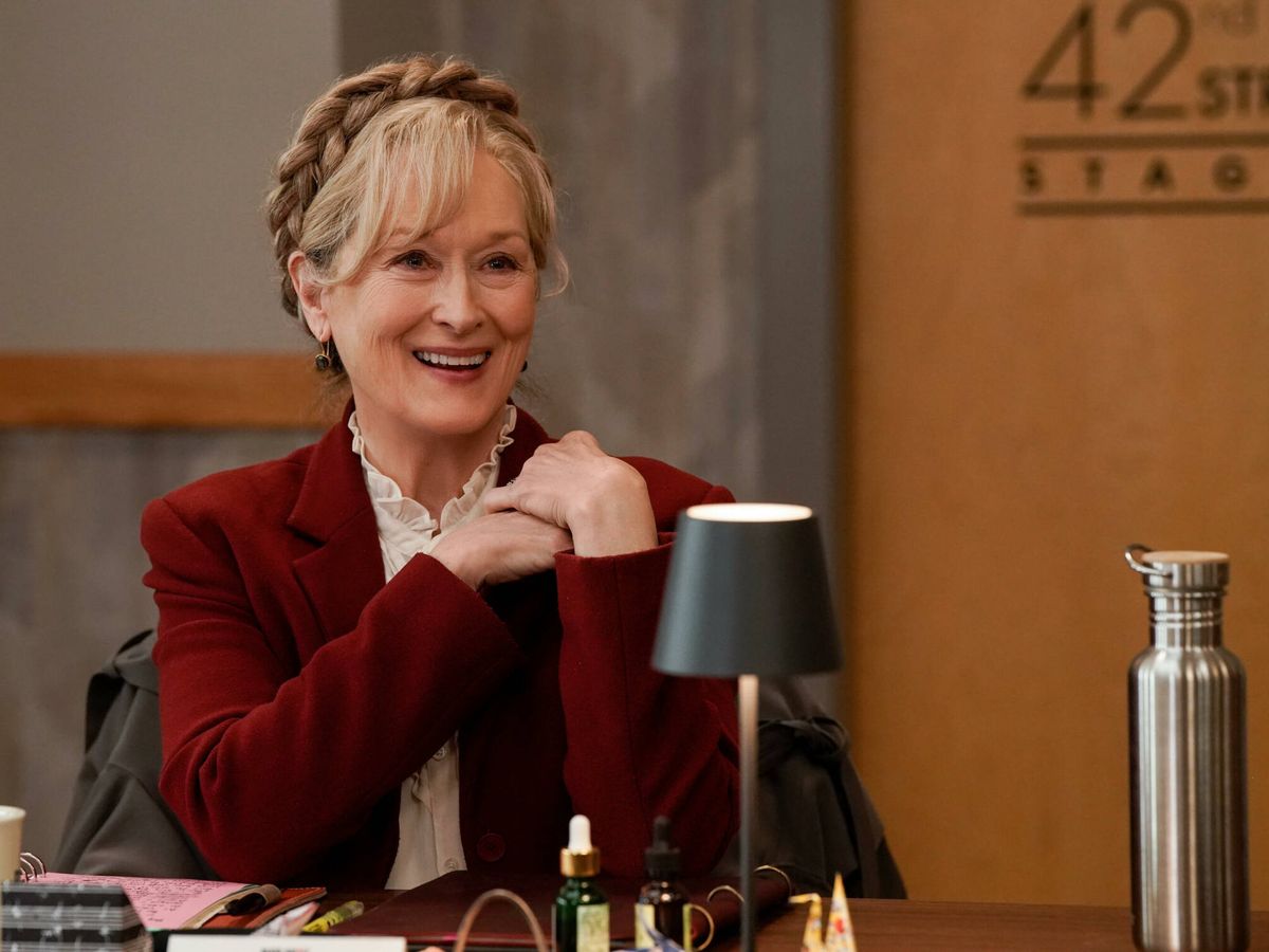 Foto: Meryl Streep, en una de las imágenes de la tercera temporada de 'Solo asesinatos en el edificio'. (Disney )