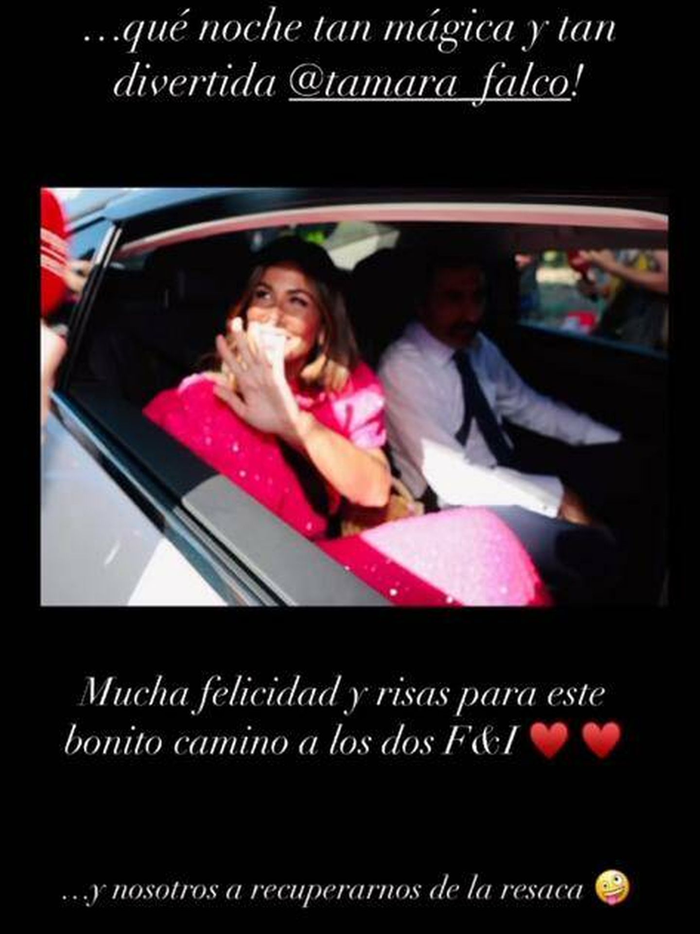 Mensaje de Nuria Roca, en Instagram a los novios. (Instagram/@nuriarocagranell)