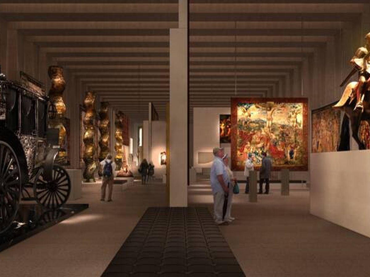 Foto: Rénder de cómo quedará finalmente la nueva Galería de las Colecciones Reales. (Patrimonio Nacional)
