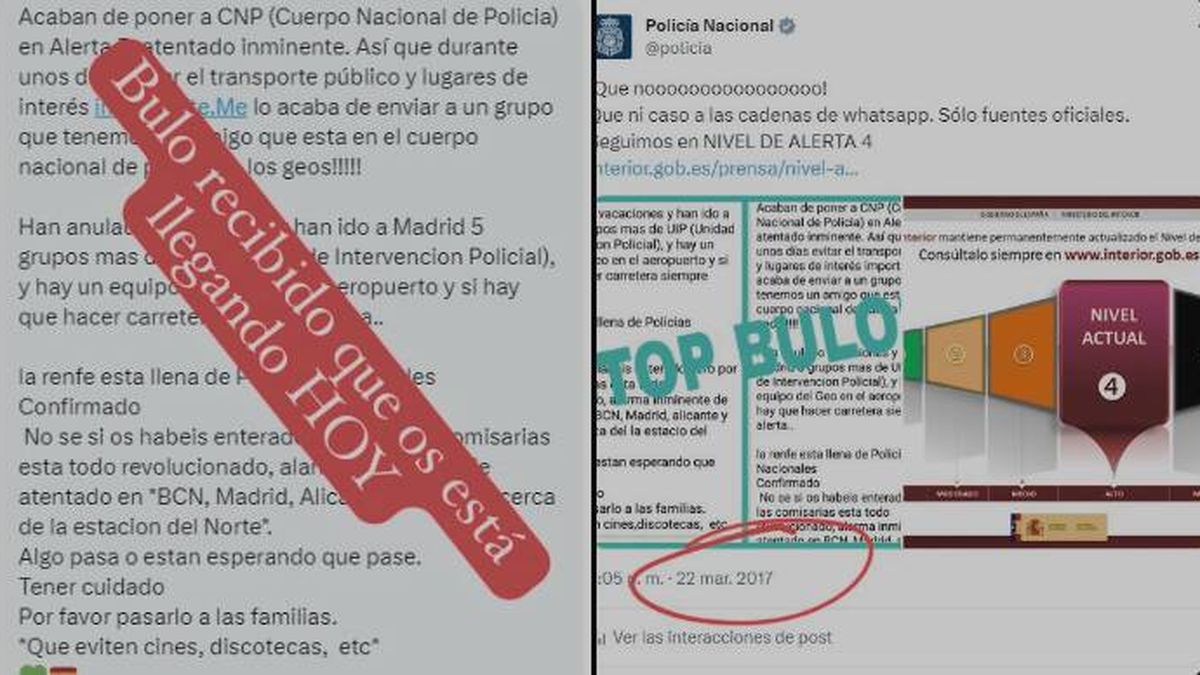 No, España no ha subido la alerta terrorista a nivel 5: la Policía desmiente este bulo que circula por WhatsApp