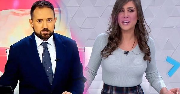 Foto: Josu Larrea y Alba Dueñas, en 'Antena 3 Noticias'. (Antena 3)