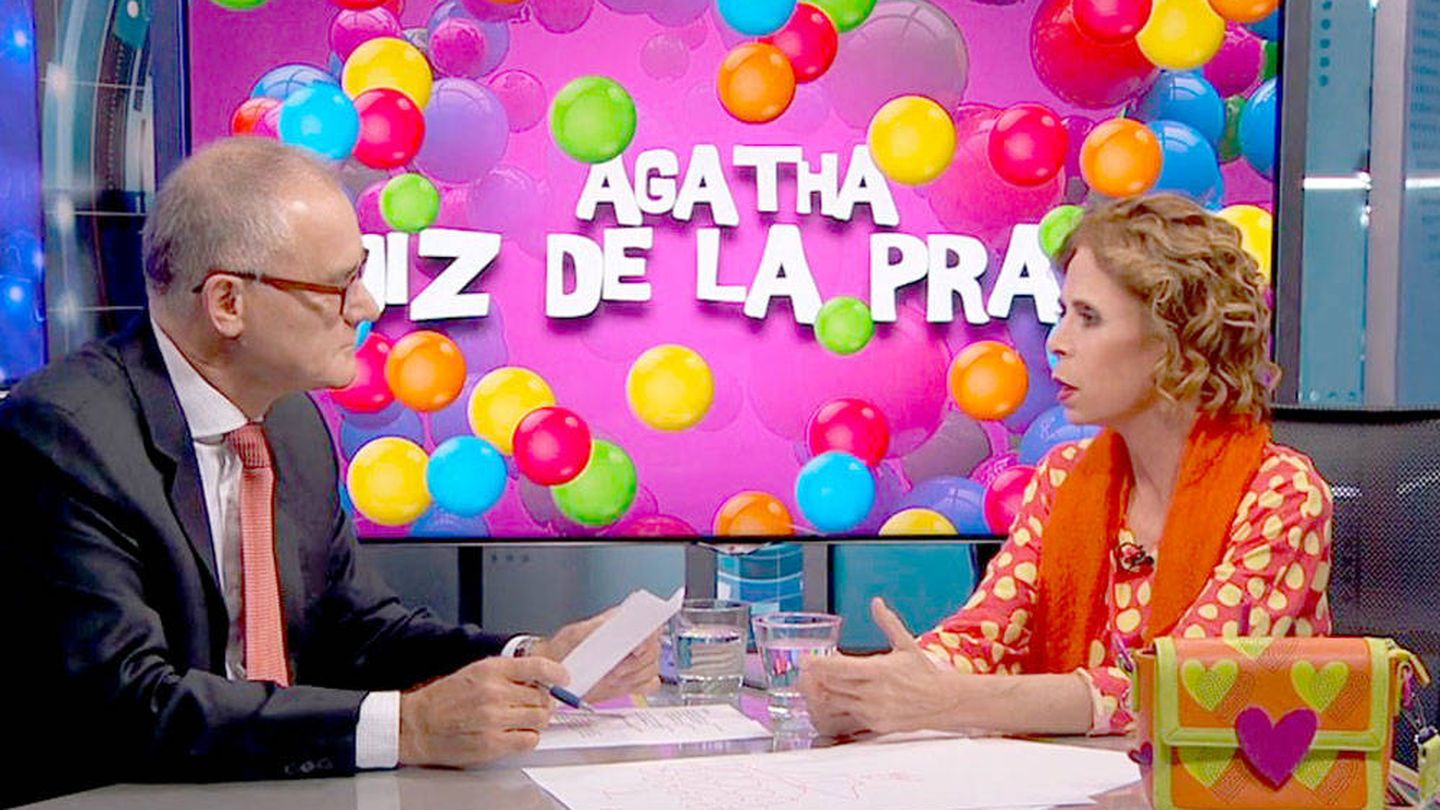 Agatha, en el programa 'Telemundo'.