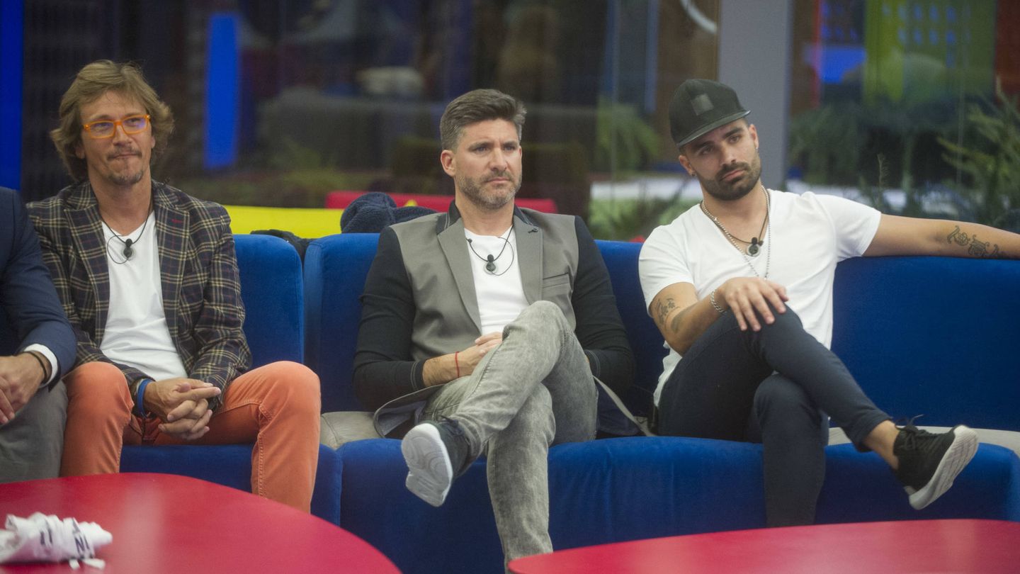 Alejandro Abad, Toño Sanchís y Tutto Duran en 'GH VIP 5'. (Mediaset España)