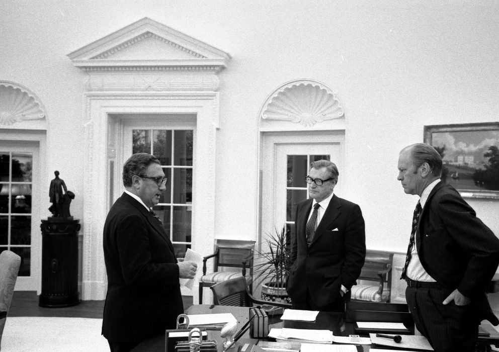 Foto: Ford, Kissinger y Rockefeller.