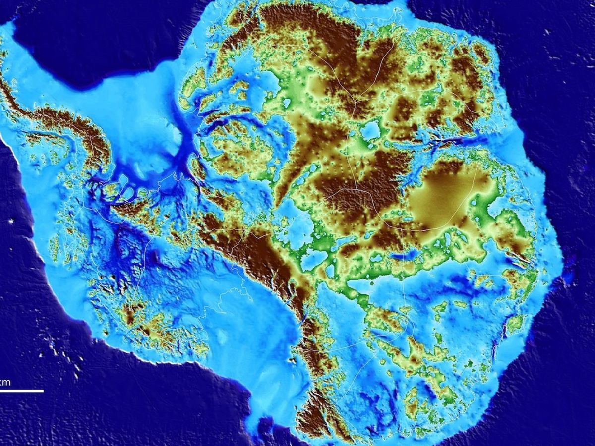 Foto: El mapeo de la Antártida que confirma el lugar más profundo del planeta. (EFE)1