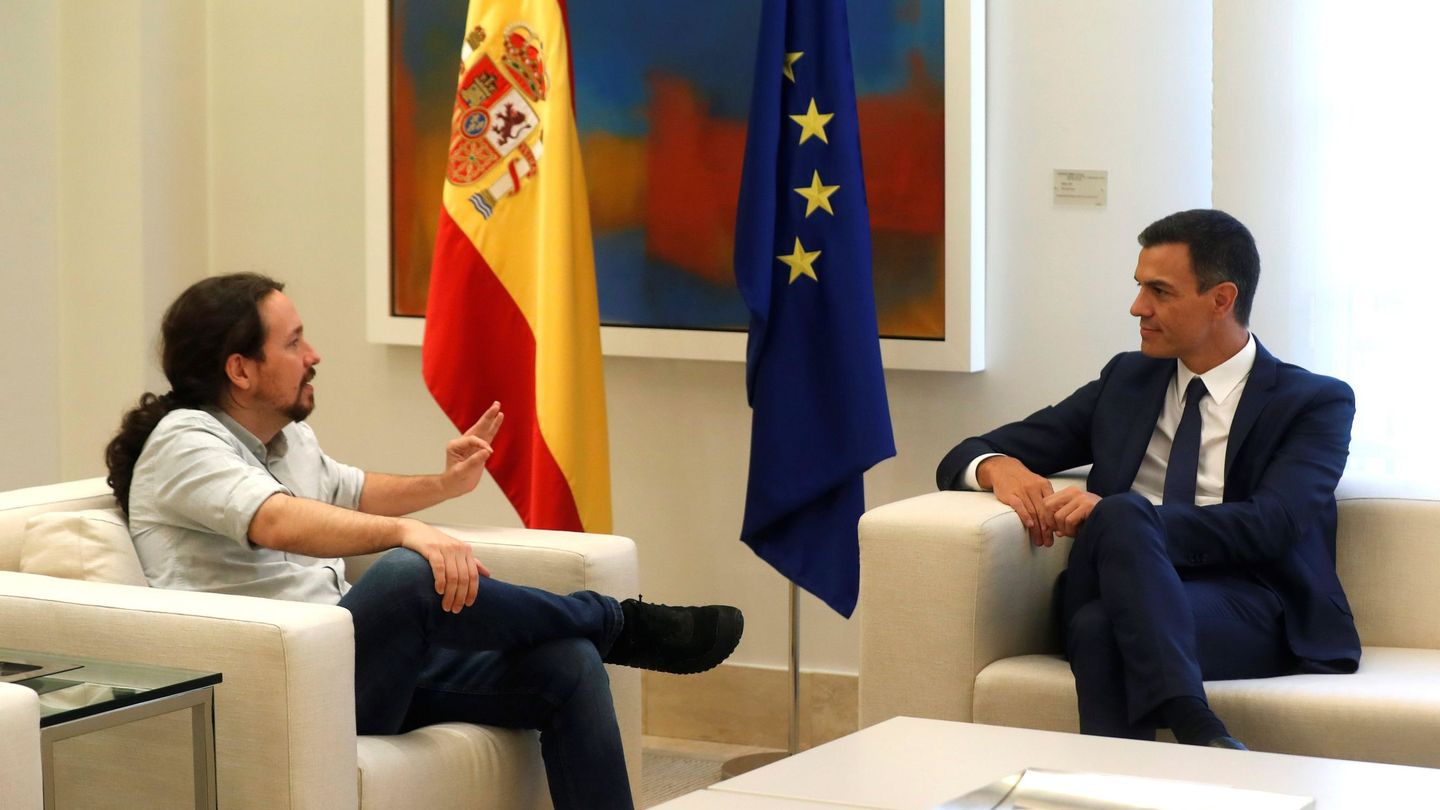 Pedro Sánchez y Pablo Iglesias, el pasado 6 de septiembre en la Moncloa. (EFE)