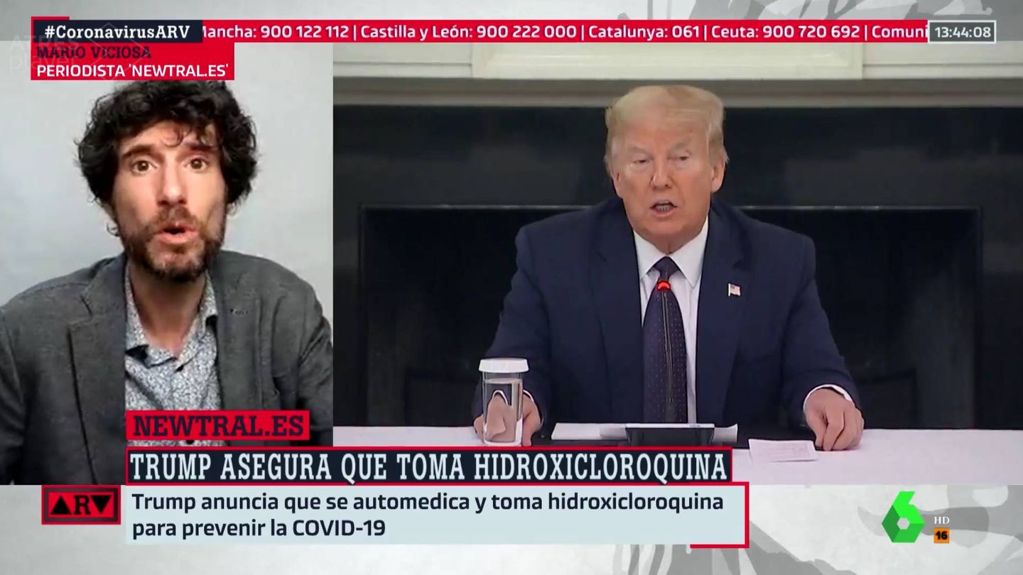 'Al rojo vivo' habla sobre la automedicación de Trump. (Atresmedia Televisión)