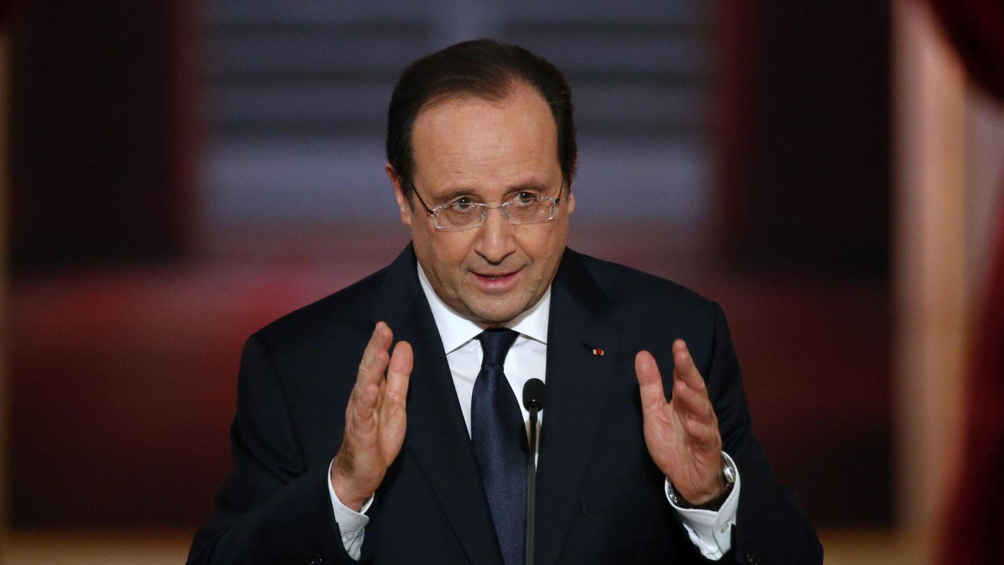 Hollande durante la comparecencia del pasado martes (Efe).