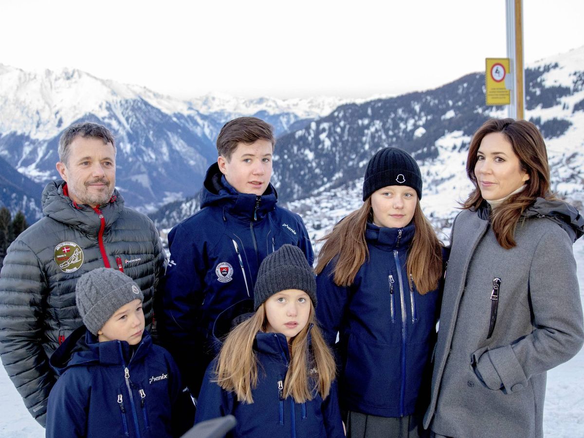 Foto: La familia real danesa, en Verbier. (Cordon Press)