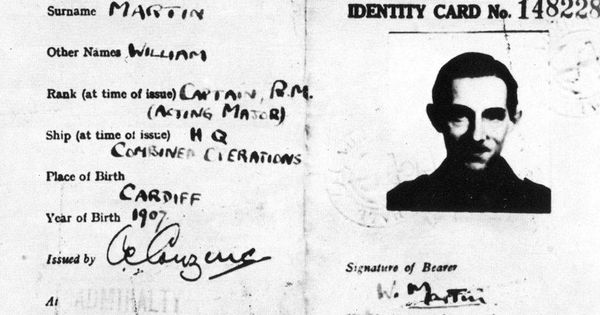 Foto: El falso pasaporte de William Martin qyue los británicos incorporaron al cadáver. (CC/Wikimedia Commons)
