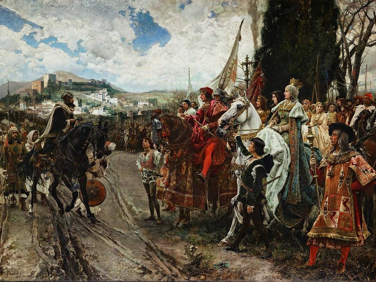 Foto: La rendición de Granada, al término de la Edad Media. (Francisco Pradilla y Ortiz)