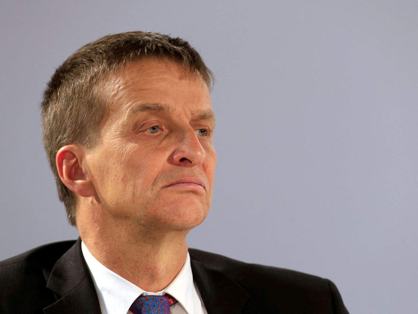 El gobernador del Banco de Estonia, Ardo Hansson, en una conferencia. (Reuters)