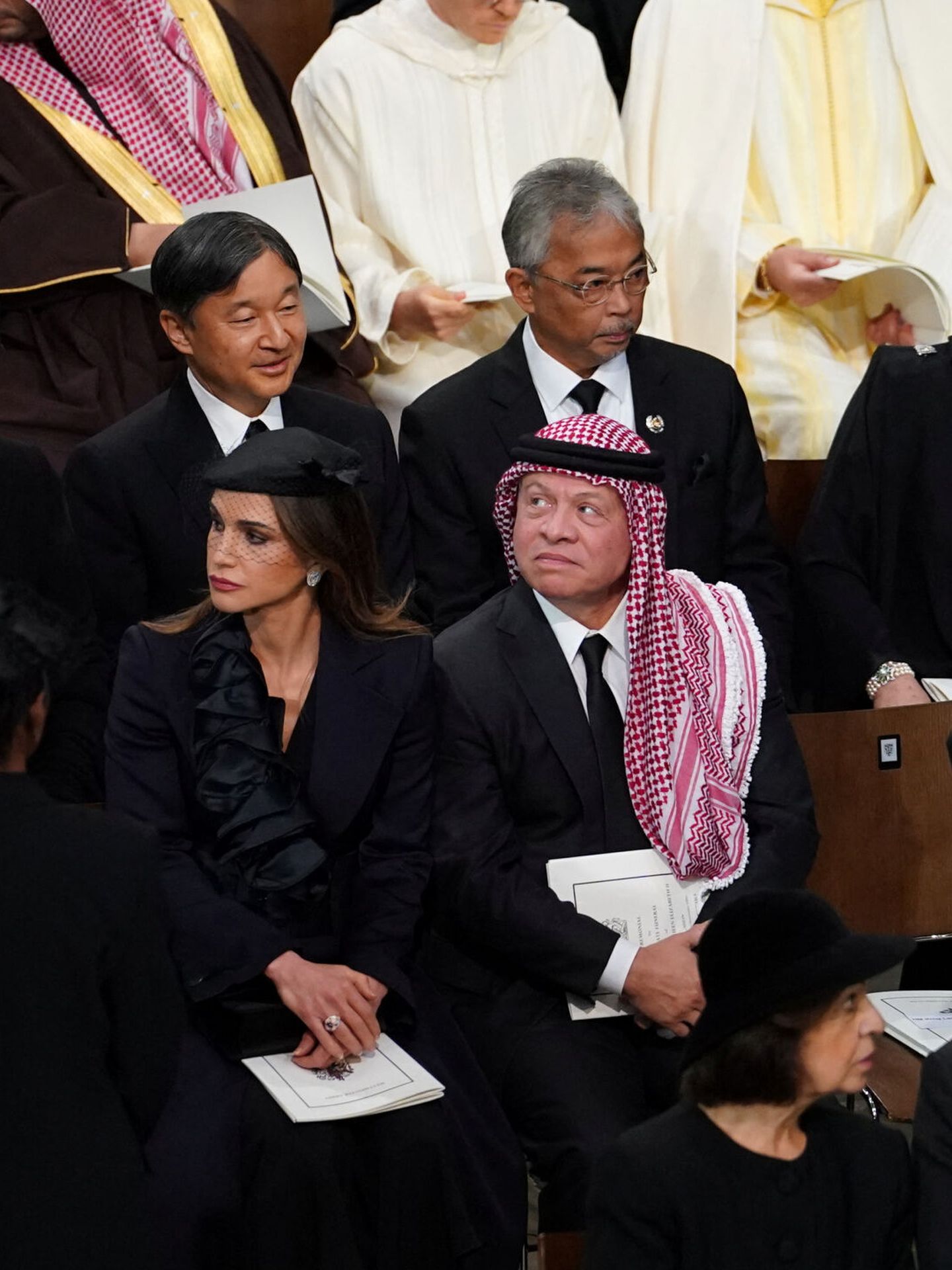Rania de Jordania, junto al rey Abdalá. (Reuters/Pool/Gareth Fuller)