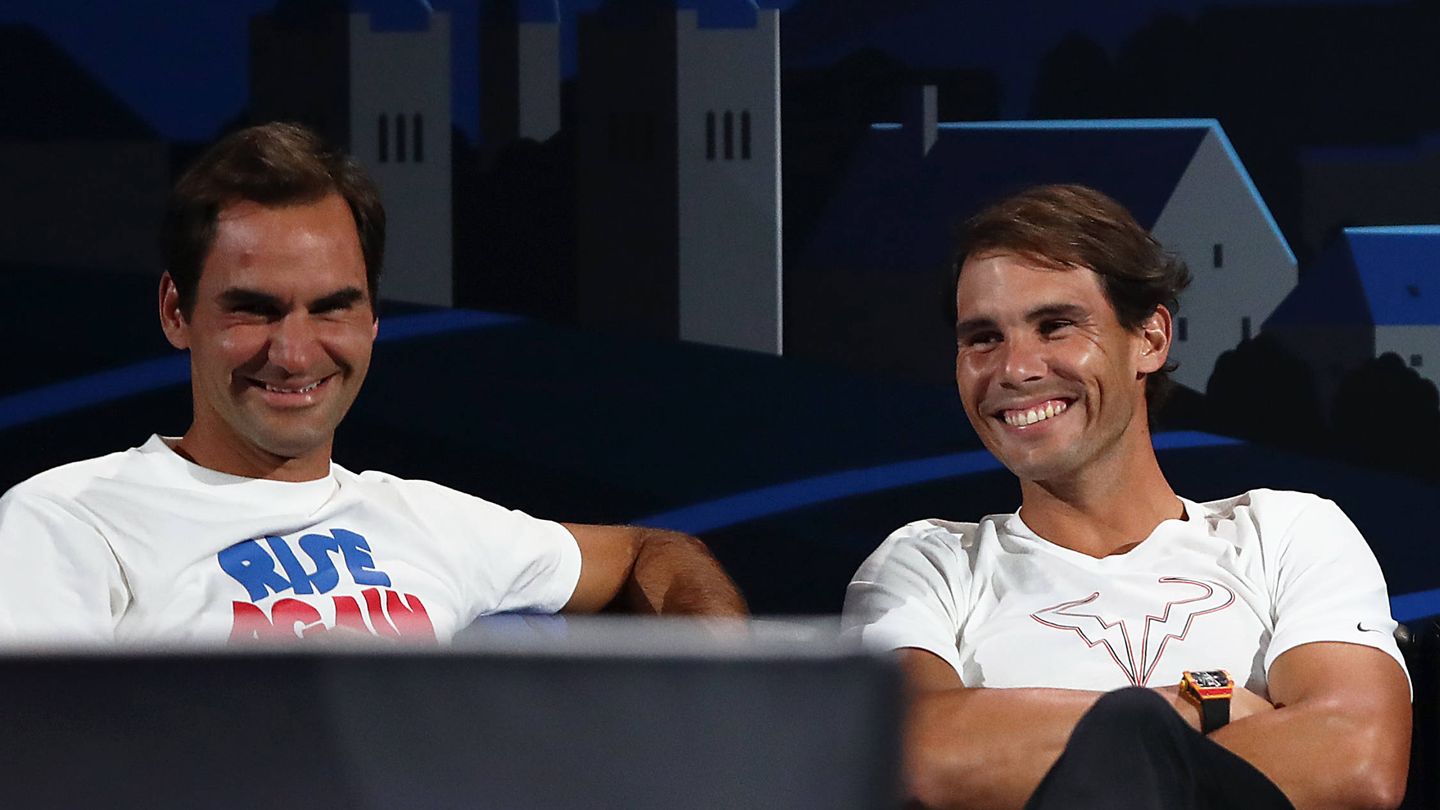 Federer y Nadal. (Getty)
