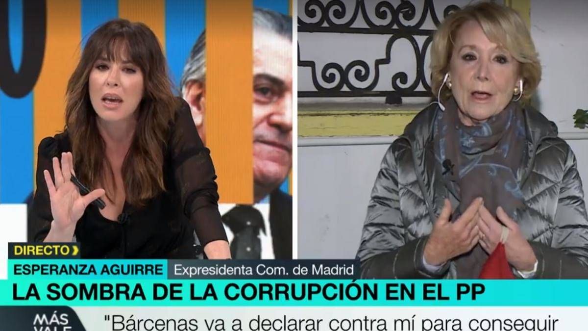 Mamen Mendizábal y Esperanza Aguirre, a la gresca en laSexta: "Tenga un poco de respeto"