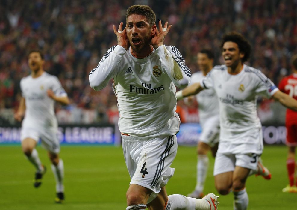 Foto: Sergio Ramos celebra uno de los goles ante el Real Madrid (Reuters).