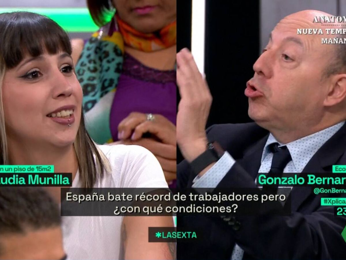 Foto: Claudia Munilla y Gonzalo Bernardos, en 'La Sexta Xplica'. (Atresmedia)