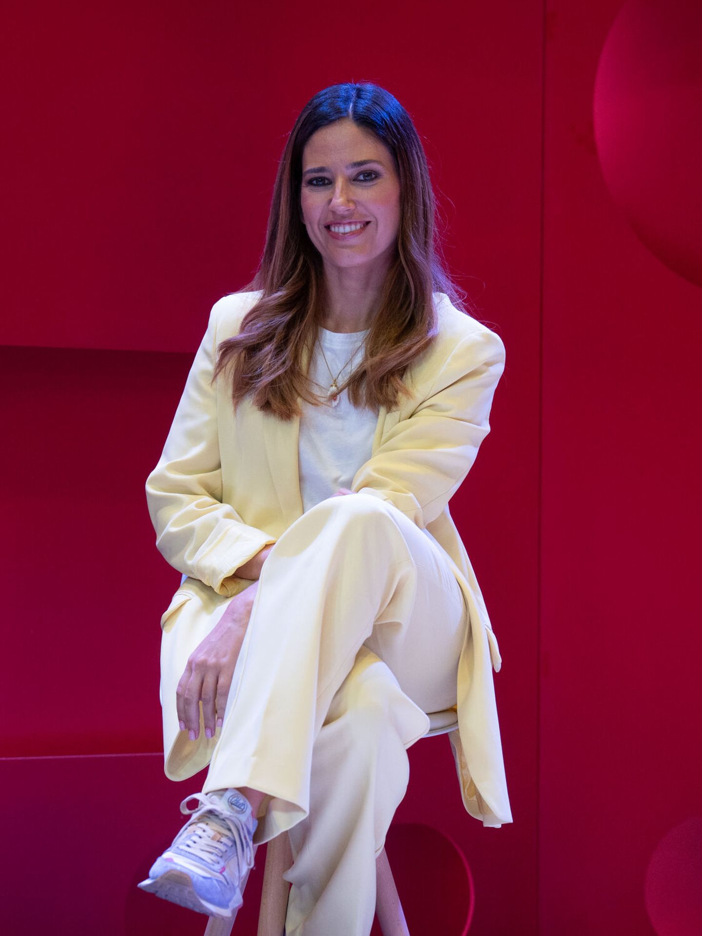 La presentadora Nuria Marín posa en la presentación de contenidos de TV3. (Europa Press/David Zorrakino)