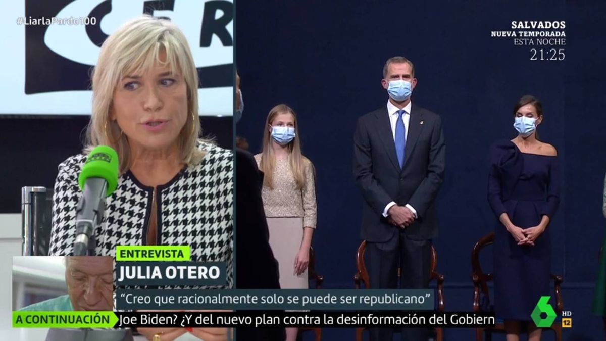 Julia Otero, en el programa de Cristina Pardo: "A mí no me estorba la monarquía"