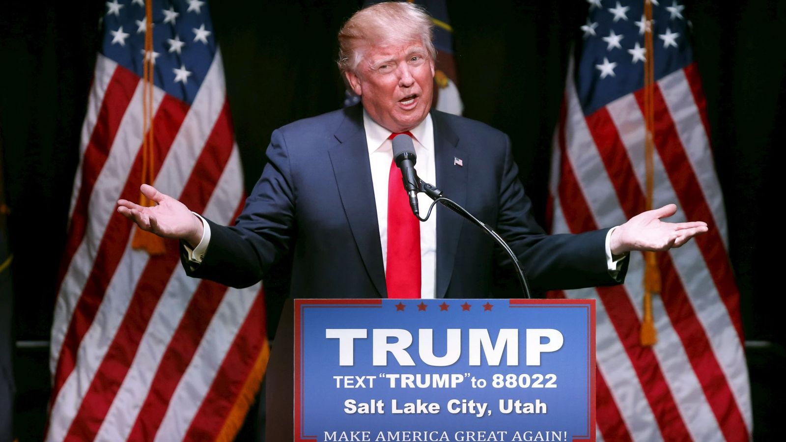 Foto: Donald Trump en un mitin en Salt Lake City, Utah. (Reuters)