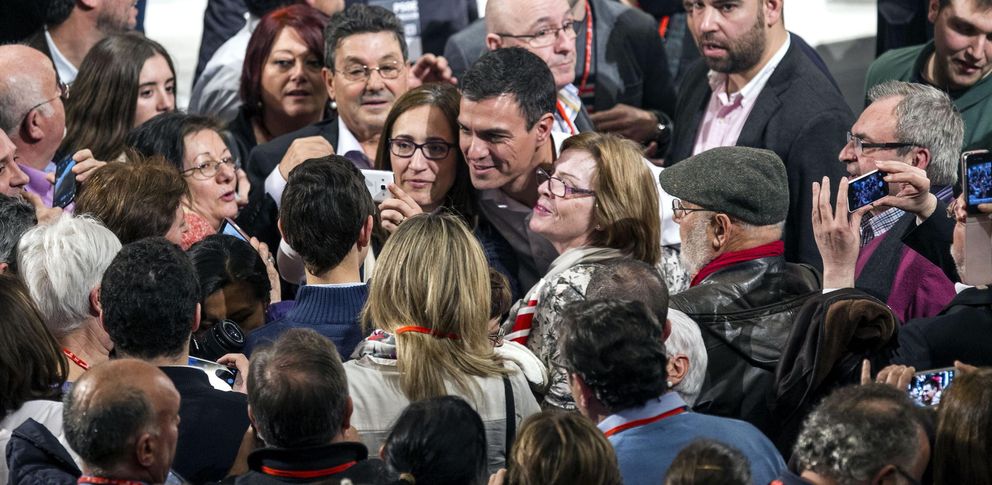 Pedro Sánchez, en la clausura de la reunión socialista en Valencia. (Efe)
