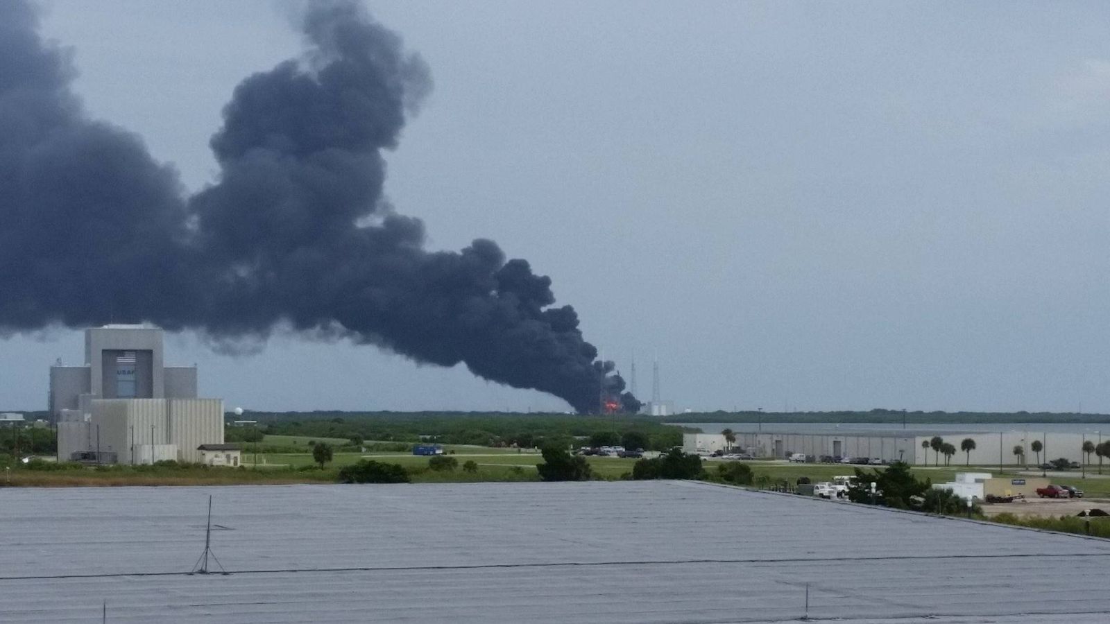 Foto: Momento de la explosión del Falcon 9, el cohete no tripulado de SpaceX.