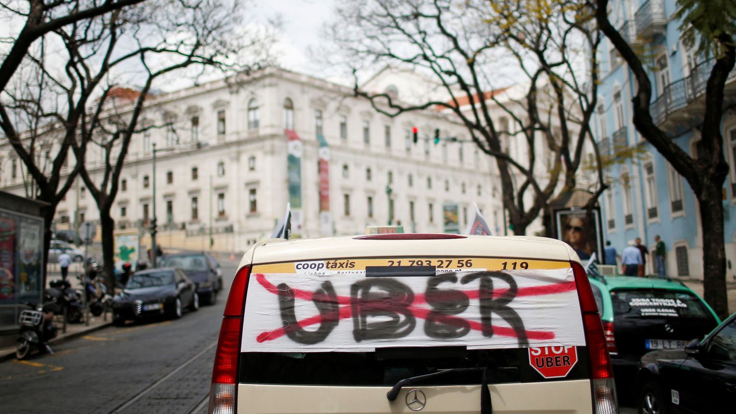 Protestas contra Uber en Portugal. (Foto: Reuters)