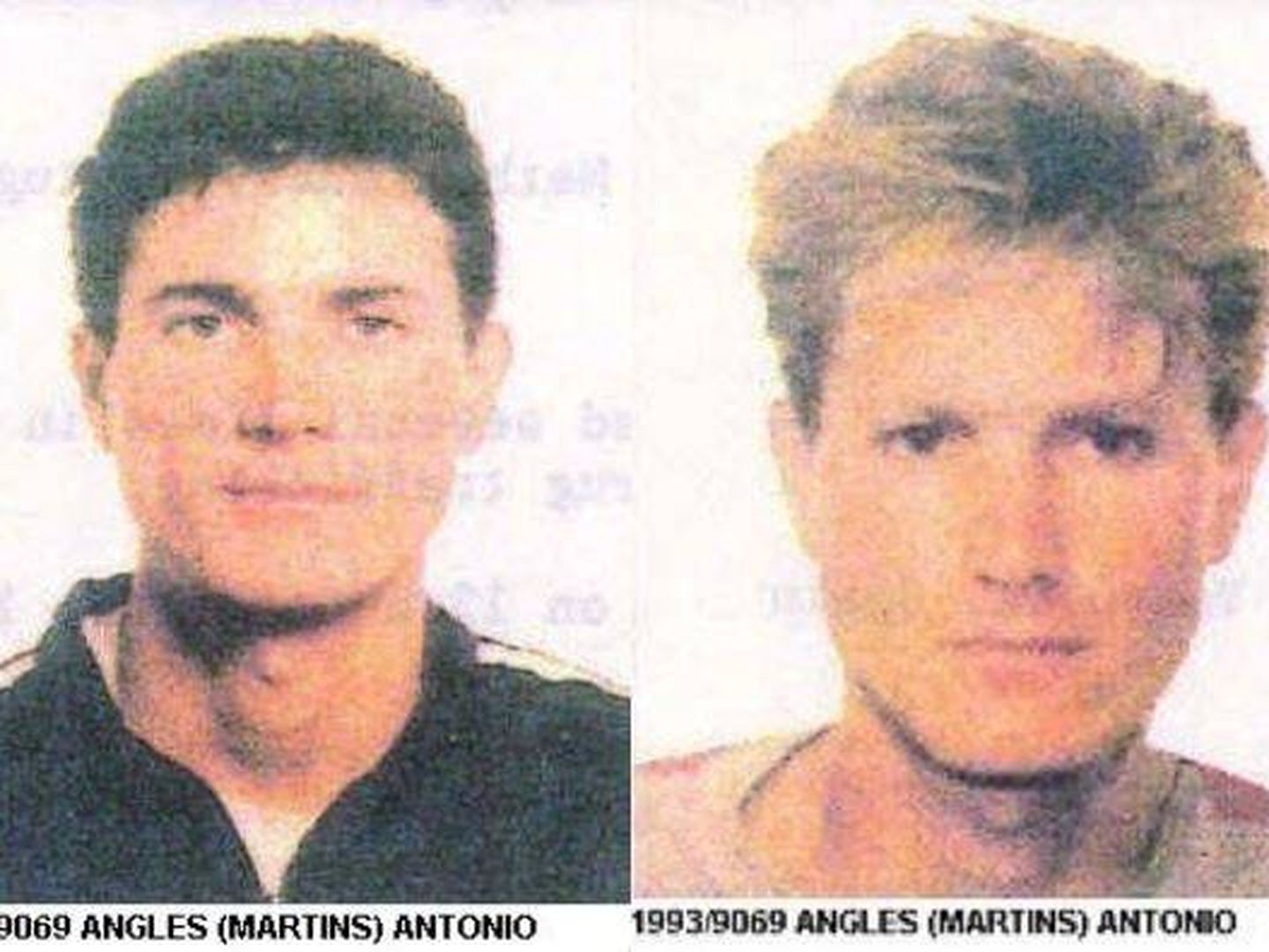 Los cambios de imagen de Antonio Anglés en 1993. (Interpol)