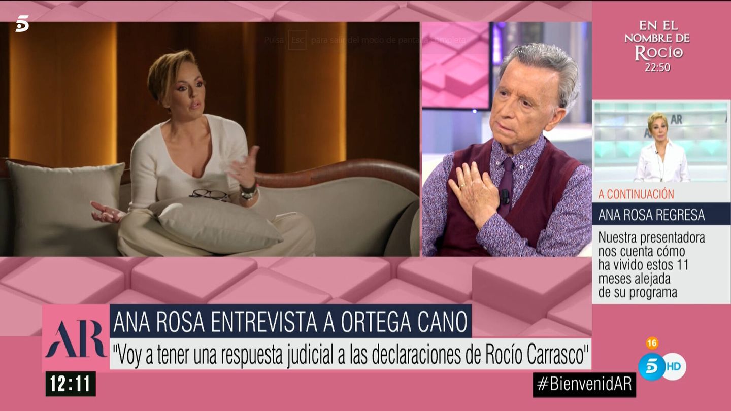 Ortega Cano, en 'El programa de AR'. (Telecinco)