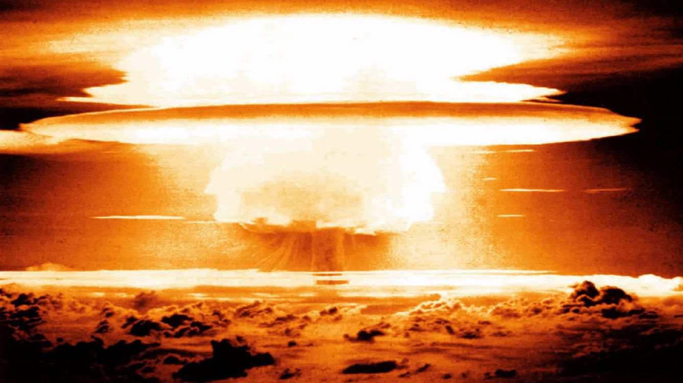 Foto: Imagen de un test nuclear a cielo abierto