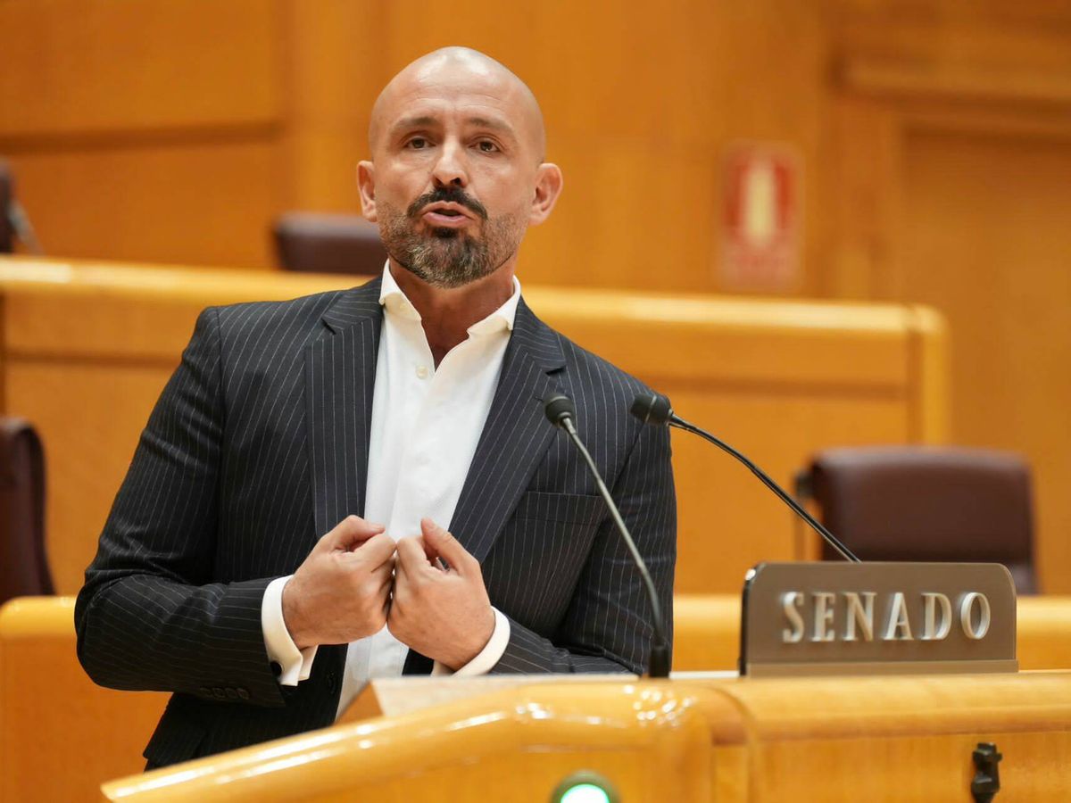 Foto: Jaime de los Santos, en una de sus intervenciones en el Senado. (Cortesía)