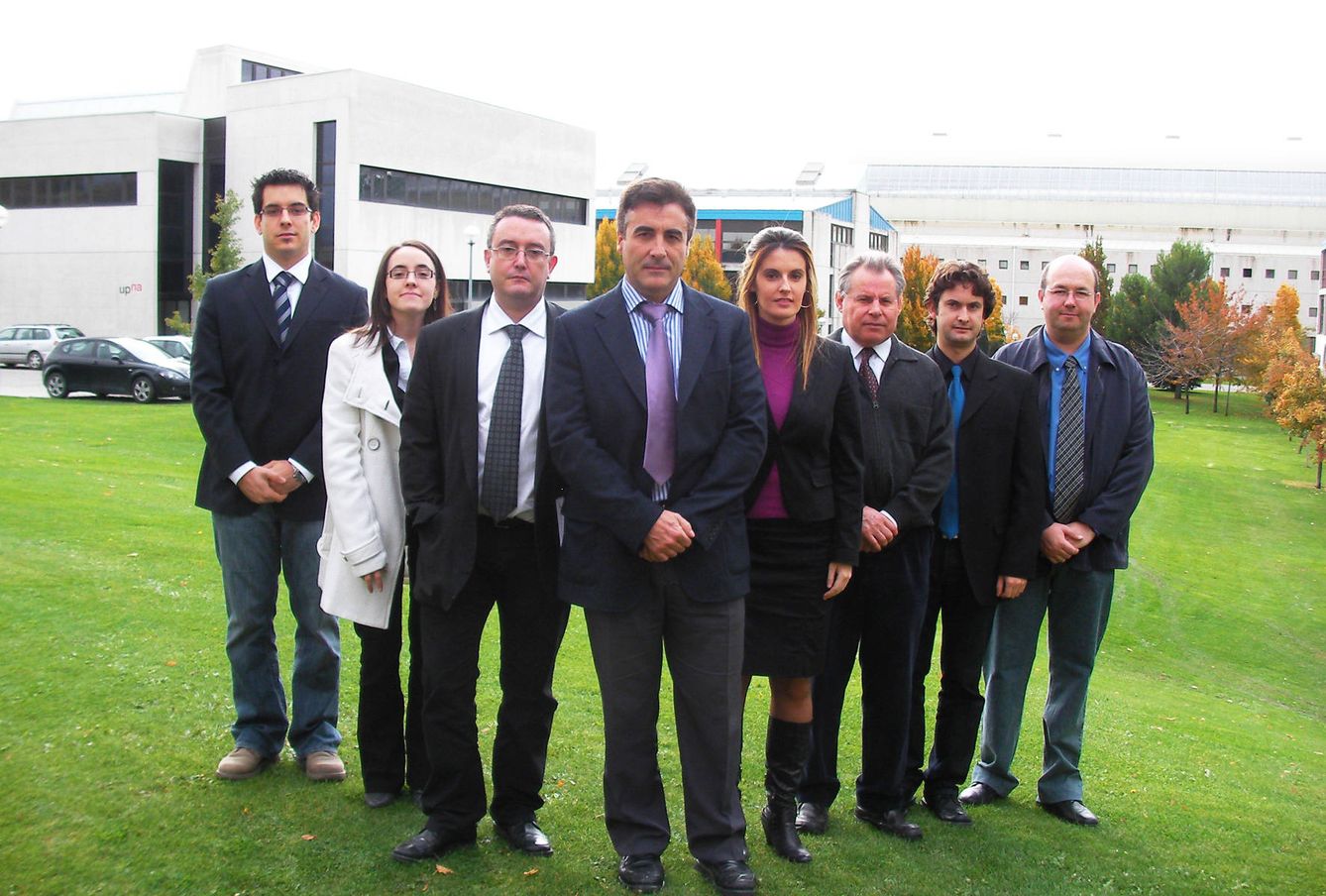 El equipo de trabajo de la universidad navarra, con Pedro Diéguez en el centro, responsable de estas transformaciones. (Fuente: UPNA)