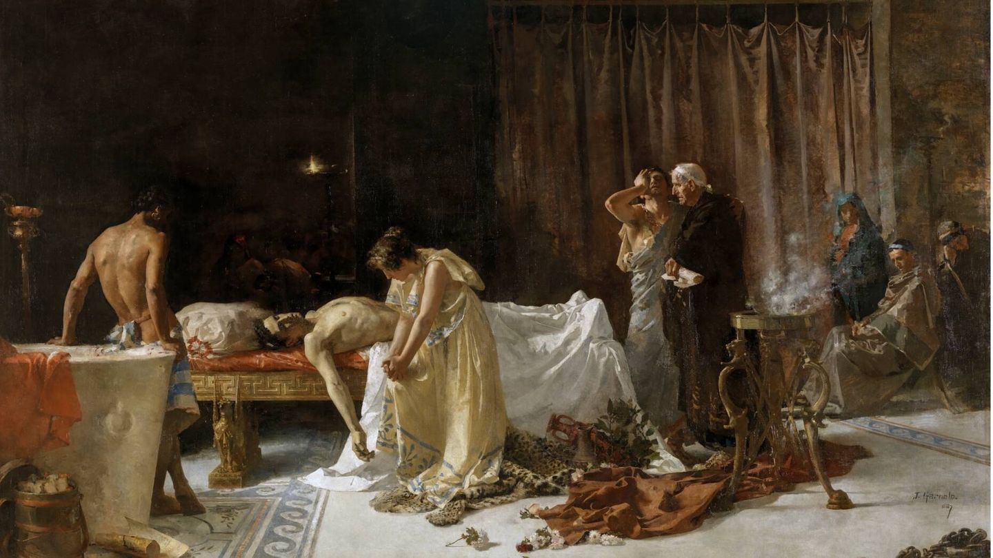 'La muerte de Lucano', de José Garnelo y Alda (1887) (MUSEO DEL PRADO)
