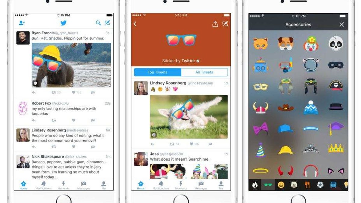 Twitter va a por Snapchat: permitirá añadir 'stickers' a todas tus fotos